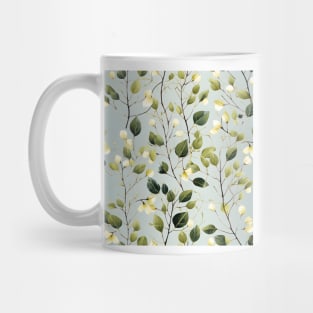 Green Leaves Pattern 3 Mug